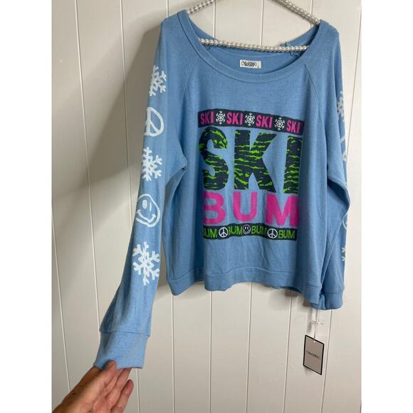 NWT Lauren Moshi Blue Ski Bum Sweatshirt Size Large - Picture 6 of 10